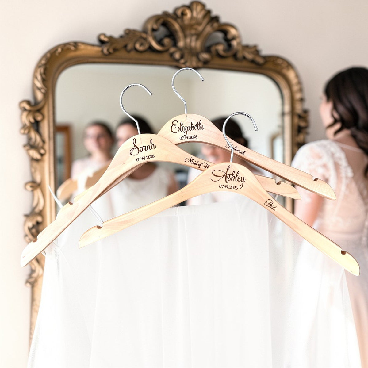 Wedding Dress Hanger — Personalized Bridal Party Gift