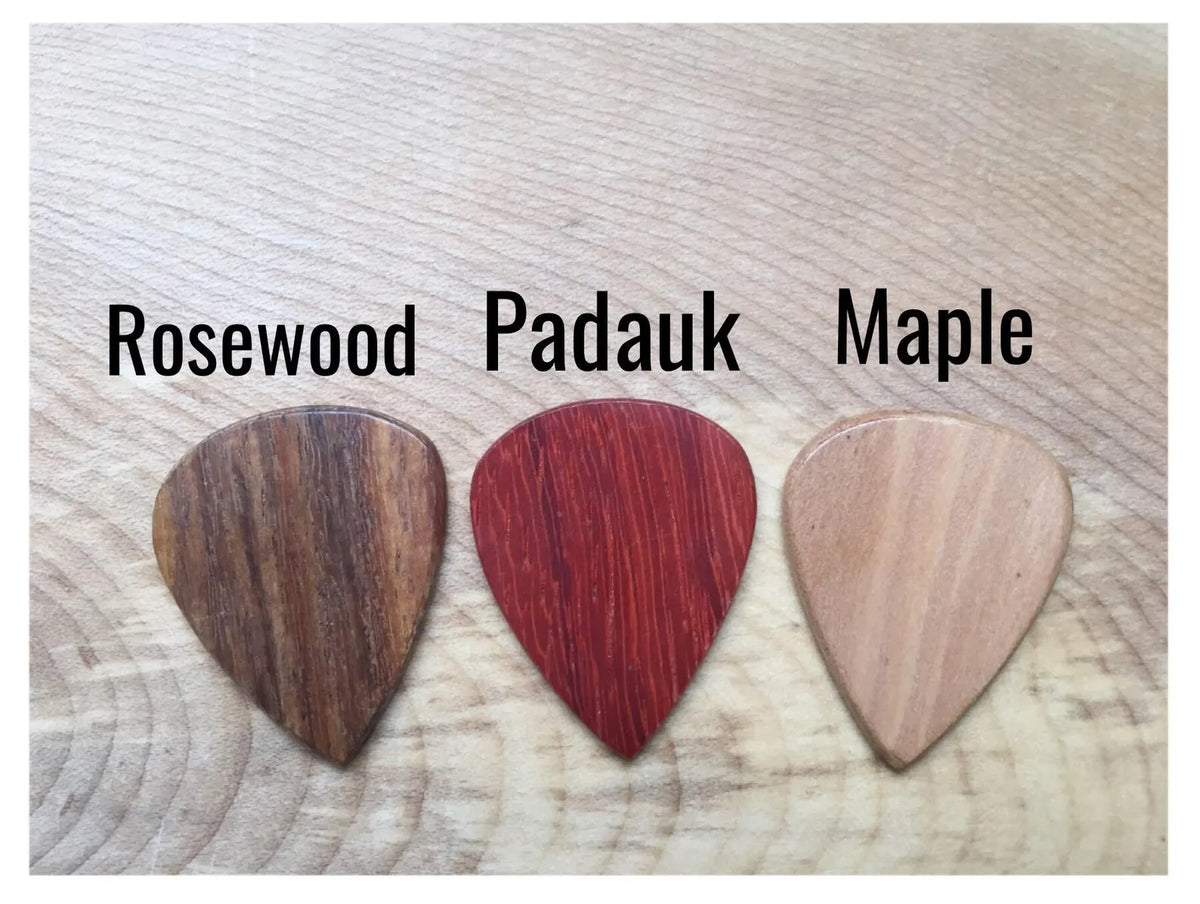 Engraved Wood Guitar Pick
