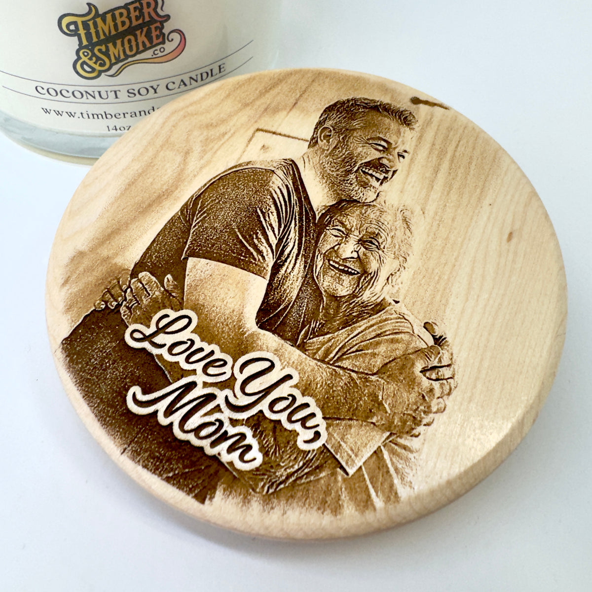 Love You, Mom — Photo Candle for Mom from Son