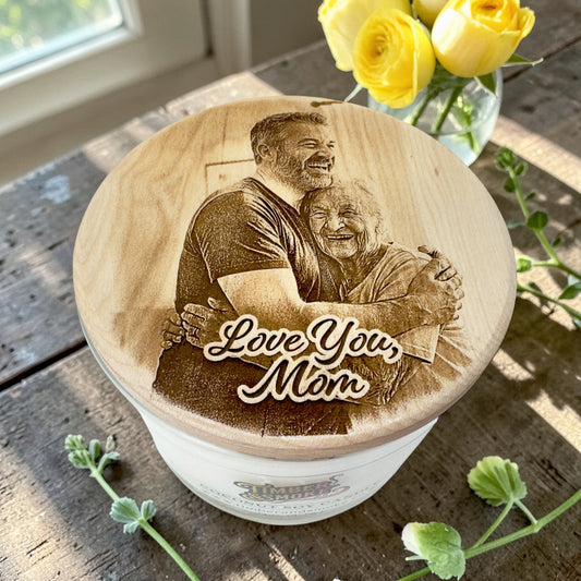 Love You, Mom — Photo Candle for Mom from Son