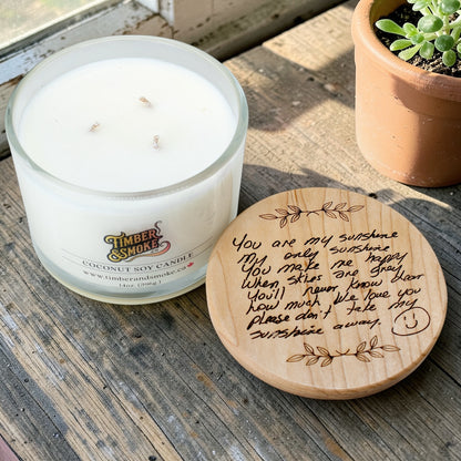 Memorial Candle - Mothers Handwriting