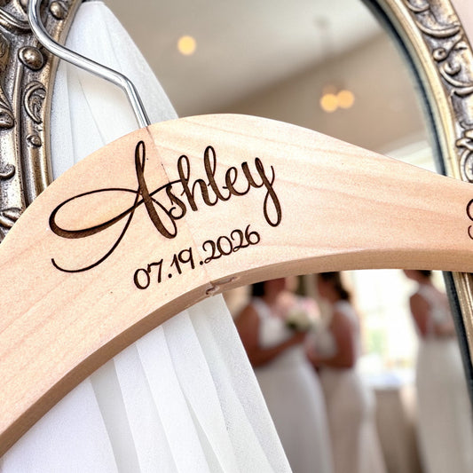 Wedding Dress Hanger — Personalized Bridal Party Gift