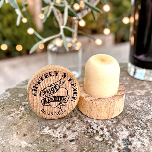 Wedding Wine Stopper - Just Married