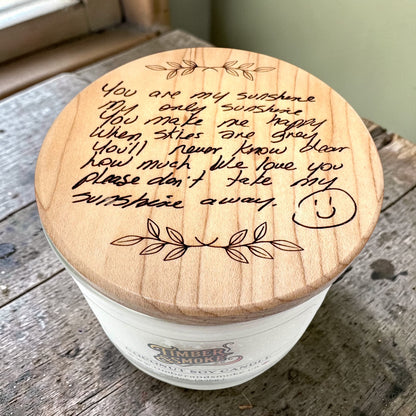 Memorial Candle - Mothers Handwriting