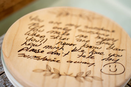 Memorial Candle - Mothers Handwriting