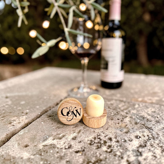 Wedding Wine Stopper - Monogram