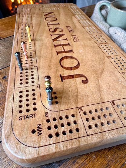 Personalized Cribbage Board