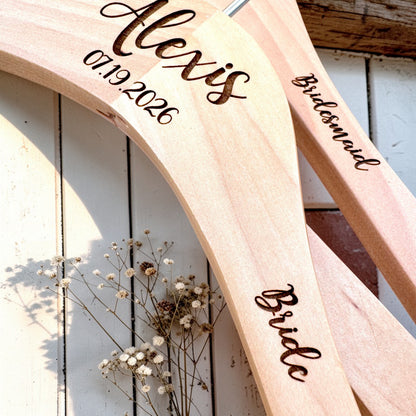 Wedding Dress Hanger — Personalized Bridal Party Gift