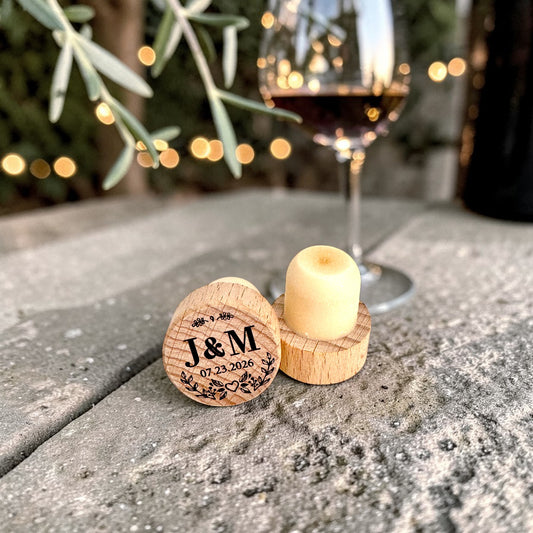 Wedding Wine Stopper - Initials